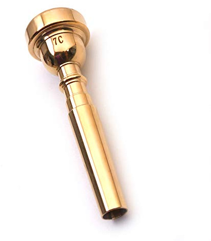 RiToEasysports Embout de Trompette, Embout de Trompette en Métal 7C, Accessoires D'instruments de Musique Plaqués or pour les Professionnels Débutants (GOLD)