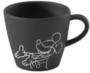 Villeroy & Boch Manufacture Rock – Mickey Mouse – Espressotasse, schwarz, spülmaschinenfest & mikrowellensicher, charakteristische Schieferoptik mit Disney Mickey Mouse Kreidedekor, Premium Porzellan