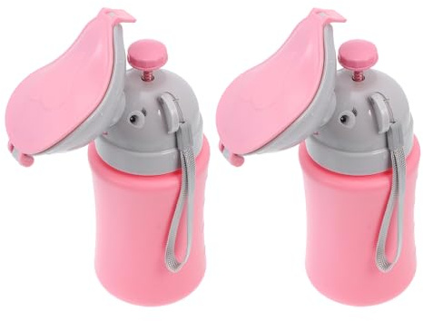 NAMOARLY Orinal Portátil para 2 Piezas, Urinario Infantil de Silicona, Tamaño Compacto para Coche, Prueba de Fugas, Adecuado para Viajes y Entrenamiento de Baño