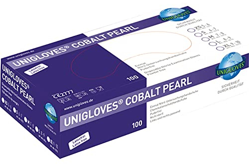 Unigloves Cobald Pearl 1013 Handschuhe Nitril Blau Einweghandschuhe kobaltblau Gr. M Medium 100 Stück