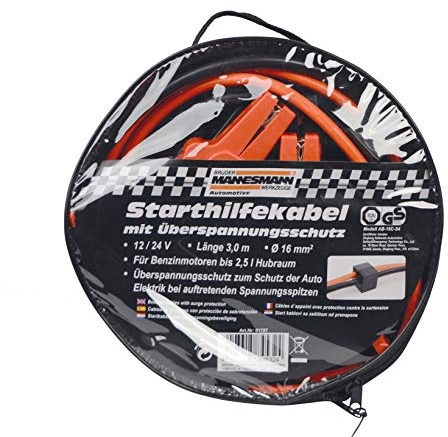 Brüder Mannesmann Starthilfekabel, 16 mm, in Rundtasche | M01787