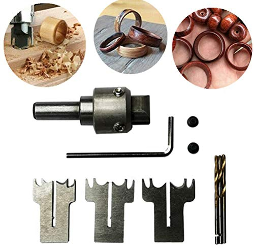 Tianbi Wooden Thick Ring Maker, Multifunction Ring Drill Buckle Cutter Drill Bit, Speed Steel Drill Ring Drill Wood DIY Tools for Making Personalized Wooden Rings and Jewelry