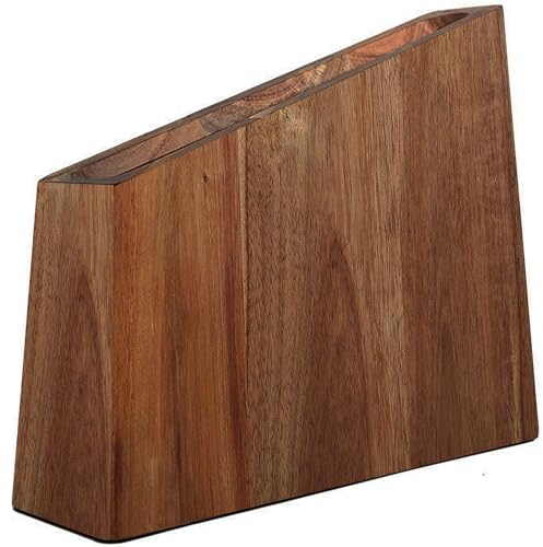 Uniharpa Magnetic Knife Block, Double Sided Magnetic Knife Holder Rack for Kitchen Counter, Acacia Wood Magnetic Knife Storage