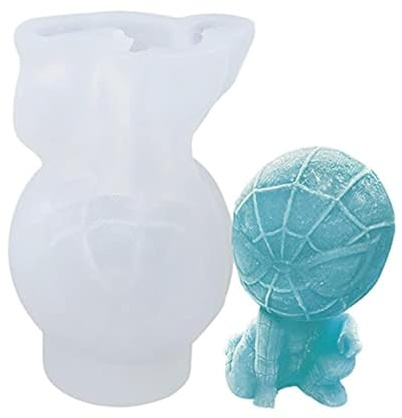 Moules en silicone Spiderman, moule à glaçons en silicone mignon facile à démouler pour boissons fraîches, fondants, bonbons, chocolats, décorations de gâteaux, cuisine maison (taille M)