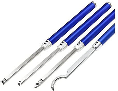 Bois sculpture gouge gouge woodurning woodturning outil carbure insérer cutter couvoir col gouge gouge gouge bois tourbillon lame de ciseau en aluminium poignée pour tour ( Color : 8.9mm Round )