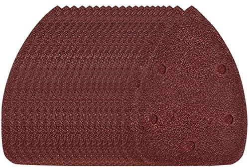 Lot de 20 feuilles de papier abrasif triangulaire à 5 trous pour ponceuse Black and Decker