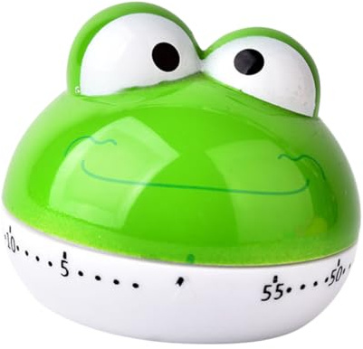 Grüner Frosch Timer Mechanisch für Kinder und Schüler aus Kunststoff