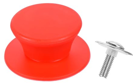 sourcing map 1 ensemble de boutons de rechange universels pour couvercle de casserole en silicone résistant à la chaleur, poignées de maintien pour couvercle d'ustensiles de cuisine, rouge