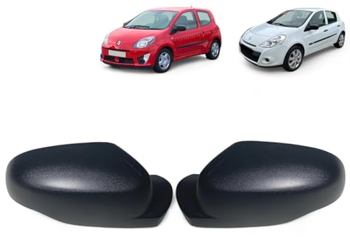 (Lot de 2) Coques de Rétroviseur Extérieur Gauche (Coté Conducteur) et Droit (Coté Passager) compatible pour Renault Clio 3 et Twingo 2 OEM : 8200801908