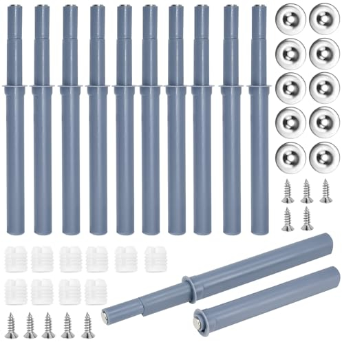 KLYNGTSK 10 Stück Möbel Türschloss Drucktüröffner Push to Open Türöffner Magnet Druckschnäpper Türschließer Schubladen Türdämpfer Magnetische Druckverschluss Schranktür Möbel Türschloss Oeffner