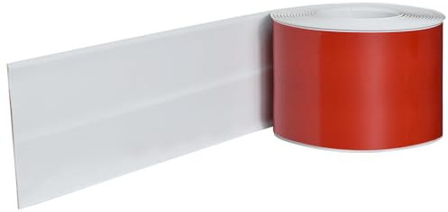 Inscrip PVC Baseboard Trim, Self-Adhesive Peel & Stick Wall Trim, Flexible Corner Angle Guard for Ceiling, Window & Table (White 6M)
