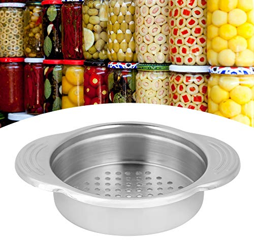 Akozon Égouttoir Professionnel en Acier Inoxydable pour Aliments en Conserve - Presse-huile pour Boîte de Thon - Sûr, Facile à Utiliser