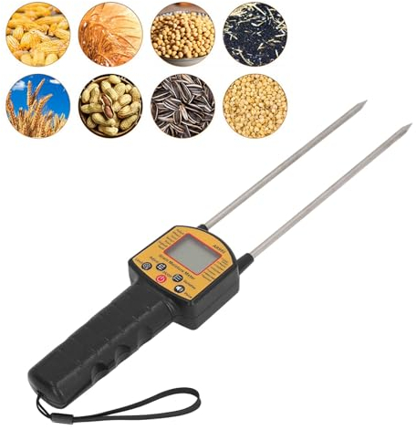 Tester Digitale per Misuratore di umidità per Cereali, Misuratore di umidità Multifunzionale, Misuratore di umidità per Cereali, Mais, Pepe, caffè, Cacao, Fave, Prevenendo Muffe