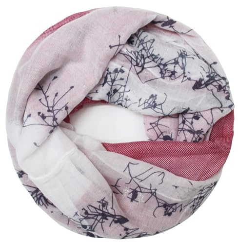 Glamexx24 Schal Damen Schlauchschal Langschal mit Muster Loop schal Loopschal Tuch Halstuch Rundschal Leicht