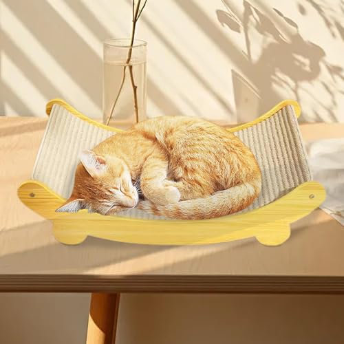 2 In 1 Katzen Kratzbrett, Sisal Katzenkratzbrett, 2 In 1 Sisalbett und Brett Zum Kratzen, Katzen Kratzmöbel, Kratzbett für Katzen Aus Sisal, Wiederverwendbares Kratzlounge Katzenbett (32 * 50CM)