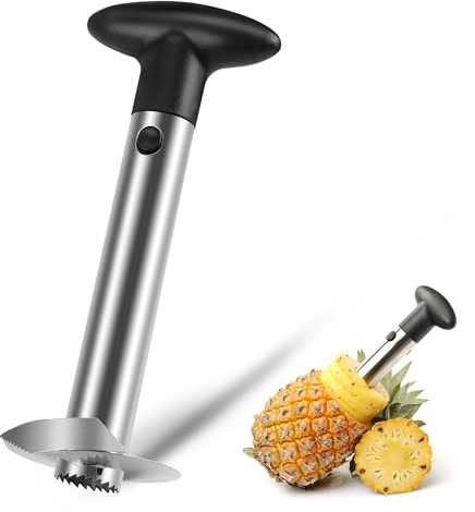 Cortador de Piña, Pelador de Piña Acero Inoxidable Quita Semillas de Piña Fácil Limpieza para Pelar y Rebanar y Quitar el Corazón de Piña