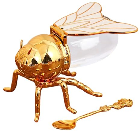Pot de miel décoratif - Conteneur d'abeille avec design raffiné | Boîte de miel, sirops et assaisonnements, pot de miel idéal pour une présentation élégante