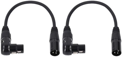 HUSHUI 90 -Grad XLR Female -to -männlicher Kabeladapter -Verlängerungskabel für Mikrofon, Lautsprecher mit PVC -Material, für Musikausrüstung (30 cm / 11.81in)