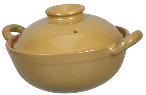 ULTECHNOVO Cocotte En Terre Cuite à Poignée Unique, Petit Format 500ml, Cuisson Uniforme Résistante Haute Température, Marmite Traditionnelle Pour Maison Et Restaurant, Pour Braisage Et Soupes