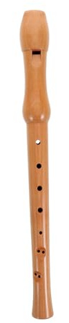 CVUTOVO Tragbare 8-loch Holz Blockflöte für Anfänger Sopran Blasinstrument aus Buchenholz Kinderfreundliche Übungsmusik Deutsch Gegriffene Blockflöte für Musikunterricht