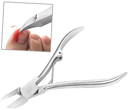 TOYZFRIENDY Cortador de Cutículas Profesional de Acero Inoxidable Alicates para Manicura y Pedicura Removedor de Muerta para Uñas Gruesas y Encarnadas Herramienta Ergonómica con Resorte