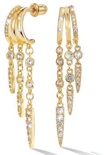 MUMREUES Boucles d'Oreilles Femme Pendantes Boucles d'Oreilles Chaîne