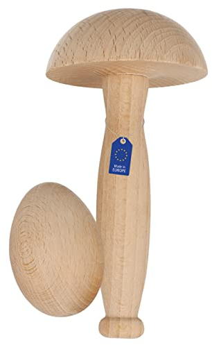 Lantelme Stopfpilz und Stopfei Set 2 Teilig Nähzubehör aus Buchenholz | Nähpilz und Nähhelfer Holz für Socken und Kleidung | Holzwerkzeug Strümpfe Kleidung Pullover Löcher stopfen flicken reparieren