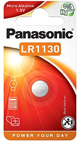 PANASONIC Lot de 3 Piles Bouton Cell Power LR54 (LR1130) Alcaline manganese 1,5V 65 mAh