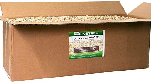 Jumbogras® Großtier- Pferdeeinstreu aus Miscanthus|Elefantengras|Chinagras-Häcksel, Streu statt Stroh, Holz, Säge-späne, Mehl, Pellets, für Box|Stall|Paddock Mist-frei (2 x 24 kg Vorratspack)