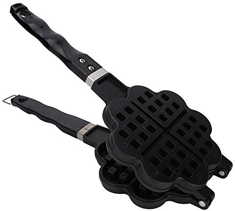 Moule à gaufres en alliage d'aluminium Double face flip gaufrier en forme de coeur gaufre moule à gâteau moule antiadhésif gaufres cuisson outil