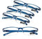 TERAISE 4PCS Gafas de lectura anti luz azul, ligeras y cómodas gafas de lectura para hombres y mujeres, Lectores luz azul para computadora/teléfono incluido estuche para gafas(2.5X)