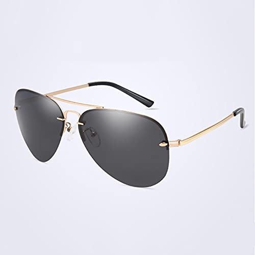 ShFhhwrl Klassisch Sonnenbrille Polarisierte en Sonnenbrille Frauen Legierung Rahmenlose Sonnenbrille Männer Brille Fahrbrille S