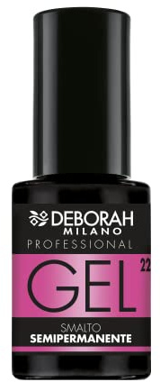 Deborah Milano - Smalto Semipermanente Gel N.22 Fucsia, Effetto Plumping a Lunga Durata, Dona Unghie Intense e Brillanti, 4.5 ml