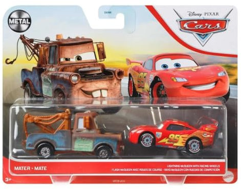 Cars Disney Pixar Pack 2 Voitures métal 1:55 - Die Cast Mater & Cactus Lightening McQueen
