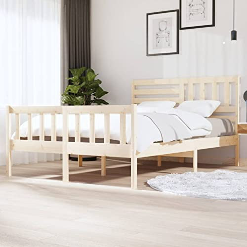 Buzaza Massivholzbett Bettgestell Bed Frame Bett Mit Bettkasten Hausbett Bett Massivholz 140x200 cm - 3101153