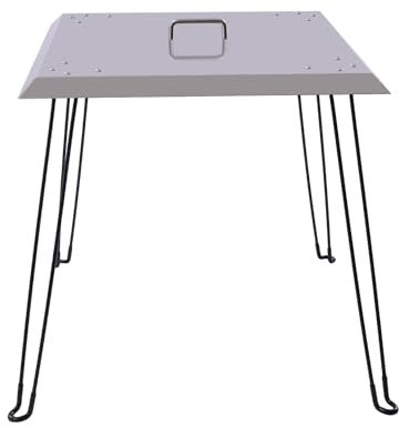 Feuerschalenabdeckung aus Edelstahl mit Funkenschutz, faltbarer Hitzeschutz, Tisch, 63,5 x 63,5 x 30,5 cm