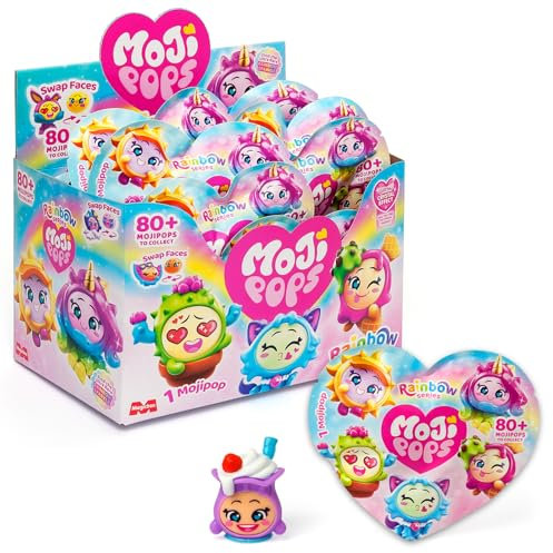 MOJI POPS Rainbow Series - One Pack Box mit 24 Tüten mit Sammelfiguren Jeder Beutel enthält 1 Überraschungsmojipop und 1 Checklist