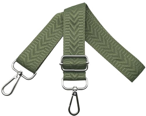 Taschengurte zum Wechseln Verstellbarer Schultergurt für Taschen, Breit 3.8 cm Schulterriemen mit Silber Karabiner Gurt für Damen Handtasche, Crossbody, Matcha grün, U19