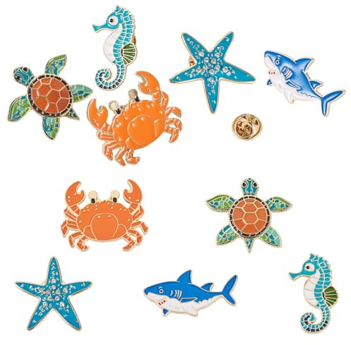 Craftora - Broches esmaltados de aleación, pines de solapa de metal, conjunto de broches bonitos para mujeres, unisex, mochilas, sombreros, ropa, chaquetas, decoración, Metal
