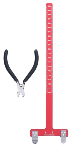 Yechiry Bågskytte Nocking Points Tång T Linjalsats, Aluminiumlegering Bågar Mätverktyg, Mässing Spänne Clip Tool för Långbågar Recurve Bågar Sammansatta