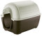 Ferplast Outdoor Hundehütte Kenny 01 Hundehütte aus Schlag- und UV-beständigem Thermoplast, Drainage-System, Lüftungsgitter, Zum reinigen Dach abnehmbar, 50 x 78 x h 50 cm