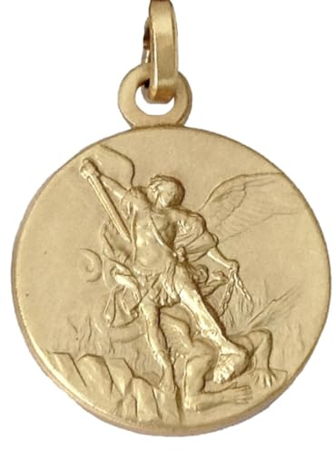 I G J Medaille des Erzengels Michael - Schutzpatron der Strafverfolgung - 100% Made in Italy