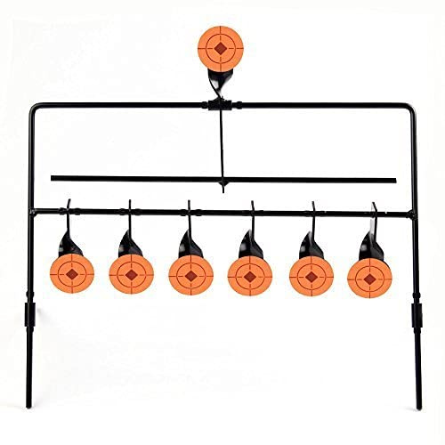 Garden Mile Shooting Targets Self Resetting Swinging Target Spinner Pistol Shooting Practice - Freestanding and Portable Shot Air Gun Rifle Hunting Accessories Practice for Indoor Outdoor - Set of 8