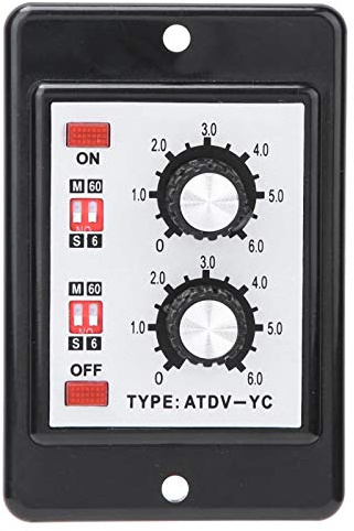 Relais de minuterie Double, Bouton de Commande Marche-arrêt Interrupteur horaire Cycle de répétition de Courte période Minuterie intermittente d'intervalle(AC(110/220v))