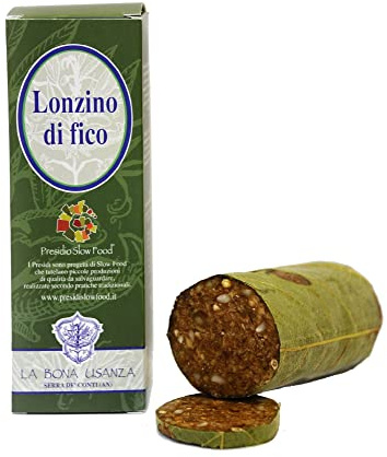 4 x Lonzino di Fico La Bona Usanza 300 g Presidio Slow Food [4 Confezioni da 300 gr]