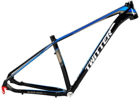 Ram För Mountainbike 27.5 29er Aluminiumlegering Hardtail MTB-ram 17'' QR 135mm XC-ram Skivbroms Cykelram Intern Styrning (Color : Black-blue, Size : 19'')