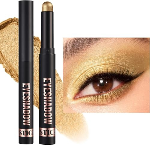 Ögonskugga, glitter, matt och matt ögonskugga, krämfärgad, ögonskugga, vattentät, glittrande ögonmakeup-skapa (#13)