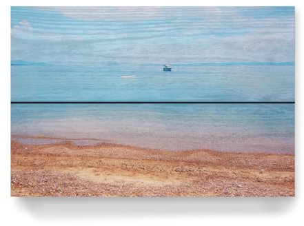artboxONE Holzbild 30x20 cm Natur Paradiesisches Meer von Künstler FjöllArt