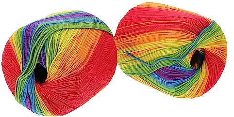 CORHAD 2rollen Baumwollfaden Für Stricken Häkeln DIY Webfaden Aus Hochwertiger Baumwollkordel Handgemachter Strickfaden Mit Guter Flexibilität