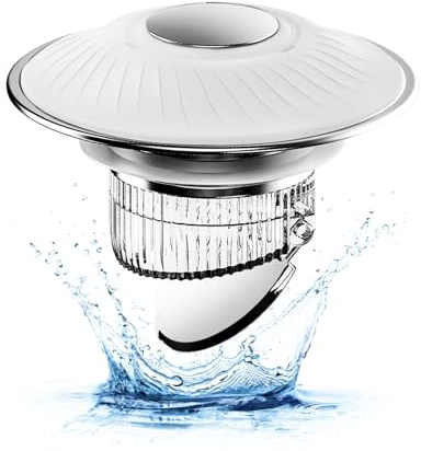 Universaler Waschbeckenstöpsel für 28-45mm Abfluss Ablauf, Pop Up Abflusssieb Stöpsel mit Sieb, Abnehmbar Anti Clogging, Schneller Entwässerung, Anti Geruch, Ersatz für Badewannen und Küchensinkstopfe